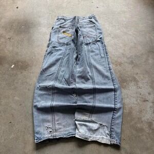 Baggy Enyce Wide Leg Southpole Styl Embroidered Y2K Vintage Denim Jeans 36x32